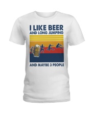 Long Jumping I Like Beer Ladies T-Shirt tile