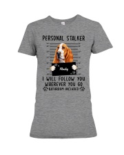 Basset Hound stalker Premium Fit Ladies Tee tile