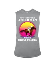 black old horse racing Sleeveless Tee tile