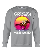 black old horse racing Crewneck Sweatshirt tile