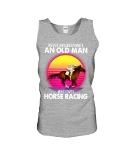 black old horse racing Unisex Tank tile