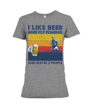 Fly-fishing-like-beer Premium Fit Ladies Tee tile