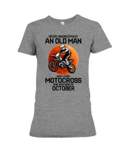 10 motocross old man Premium Fit Ladies Tee tile