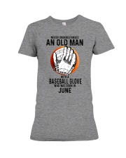 06 baseball old man Premium Fit Ladies Tee tile