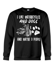Biker I Like Motorcycles And Dogs Crewneck Sweatshirt tile