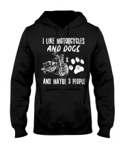 Biker I Like Motorcycles And Dogs Hooded Sweatshirt tile