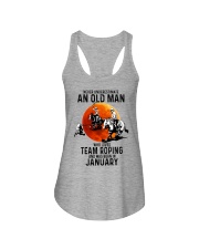 01 Team roping old man Ladies Flowy Tank tile