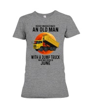 06 dump truck old man color Premium Fit Ladies Tee tile