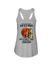 02 forklift truck old man color Ladies Flowy Tank tile