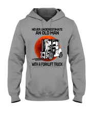 forklift truck never old man Hooded Sweatshirt tile