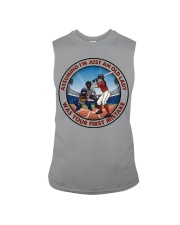 assuming-old lady softball Sleeveless Tee tile
