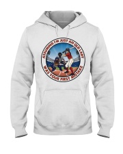 assuming-old lady softball Hooded Sweatshirt front