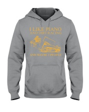 I LIKE piano dirt racing Hooded Sweatshirt tile