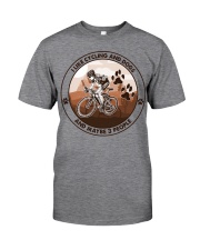 i like dog cycling Classic T-Shirt tile