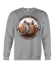 i like dog cycling Crewneck Sweatshirt tile