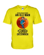 12 plumber V-Neck T-Shirt tile