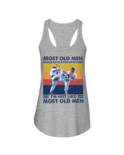 most old men karate Ladies Flowy Tank tile