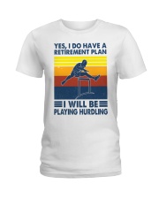 hurdling plan Ladies T-Shirt tile