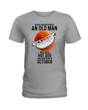10 hot dog old man Ladies T-Shirt tile