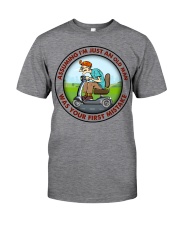 assuming-old man mobility-Scooter-man Classic T-Shirt tile