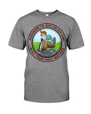assuming-old man mobility-Scooter-man Premium Fit Mens Tee tile