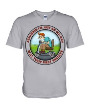 assuming-old man mobility-Scooter-man V-Neck T-Shirt tile