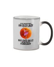 02 ballet color old lady Color Changing Mug tile