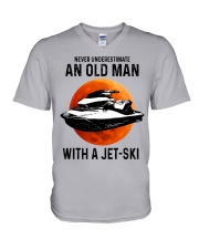Jet-Ski Old Man V-Neck T-Shirt tile