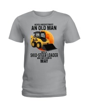 05 Skid-steer loader old man color Ladies T-Shirt tile