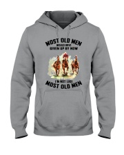 old man horse racing Hooded Sweatshirt tile