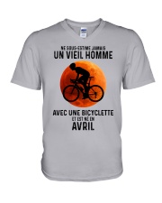 04 Cycling Old Man France V-Neck T-Shirt tile