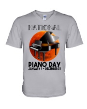 National Piano V-Neck T-Shirt tile