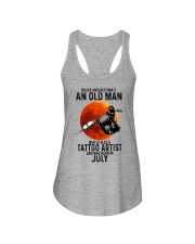 07 tatoo artist never old man Ladies Flowy Tank tile