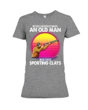 black old Sporting clays Premium Fit Ladies Tee tile
