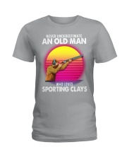 black old Sporting clays Ladies T-Shirt tile