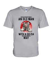 5 DD-214 old man V-Neck T-Shirt tile