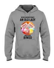 bingo old lady Hooded Sweatshirt tile