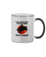 06 hat piano old man Color Changing Mug tile