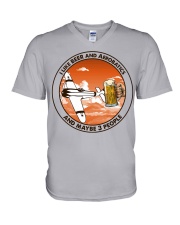 i like beer Aerobatics V-Neck T-Shirt tile