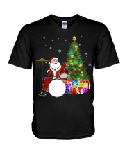 Drum Christmas T shirt V-Neck T-Shirt tile