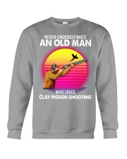 black old Clay pigeon shooting Crewneck Sweatshirt tile