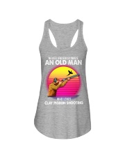black old Clay pigeon shooting Ladies Flowy Tank tile