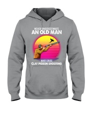 black old Clay pigeon shooting Hooded Sweatshirt tile