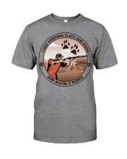 i like dog sporting clays Premium Fit Mens Tee tile