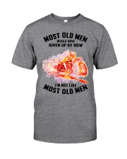 old man motorcycle drag racing Classic T-Shirt tile