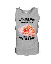 old man motorcycle drag racing Unisex Tank tile