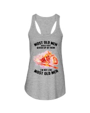 old man motorcycle drag racing Ladies Flowy Tank tile