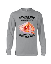 old man motorcycle drag racing Long Sleeve Tee tile