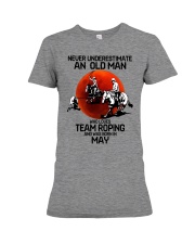 5 team roping never Premium Fit Ladies Tee tile