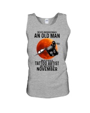 11 tatoo artist never old man Unisex Tank tile